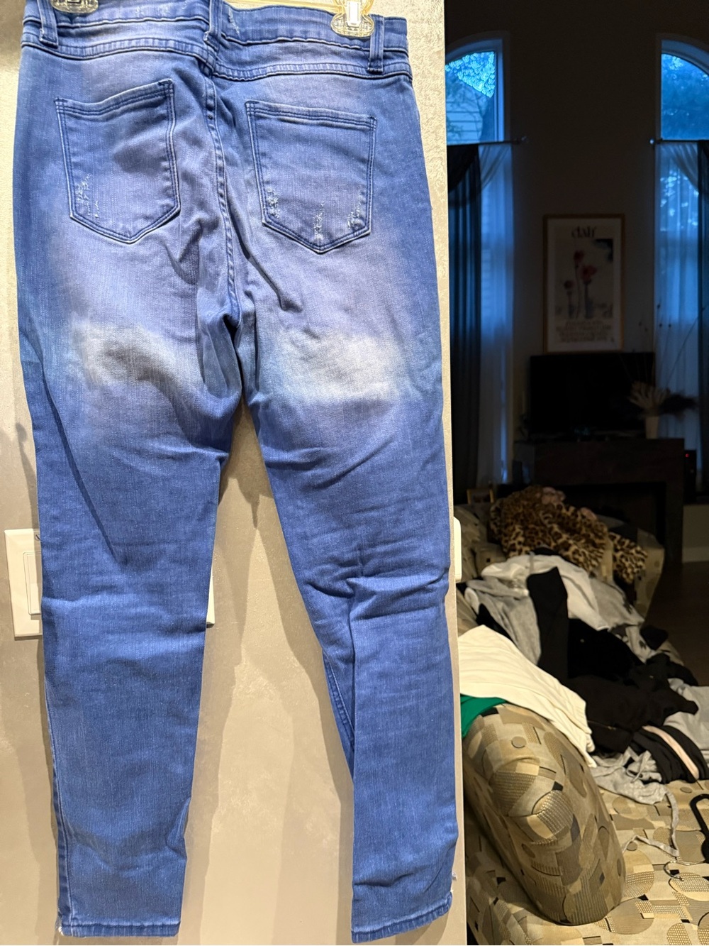 Women’s Distressed Blue Ripped Jeans - Picture 3 of 8